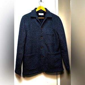Universal Works Long Bakers Jacket | Navy Blue